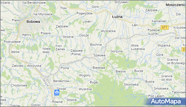 mapa Szalowa, Szalowa na mapie Targeo