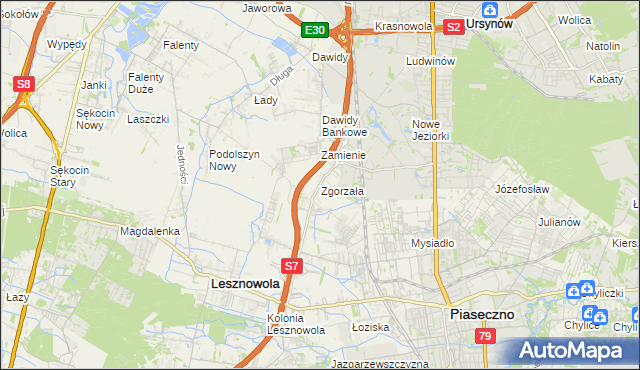 mapa Zgorzała, Zgorzała na mapie Targeo