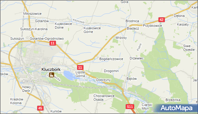 mapa Bogdańczowice, Bogdańczowice na mapie Targeo