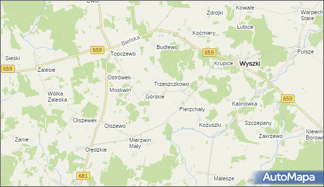 mapa Bogusze gmina Wyszki, Bogusze gmina Wyszki na mapie Targeo