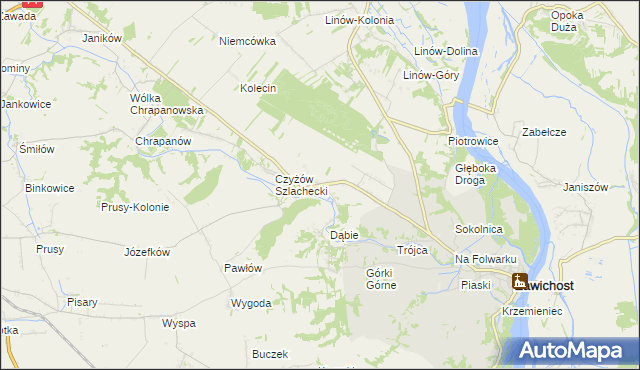 mapa Czyżów Plebański, Czyżów Plebański na mapie Targeo