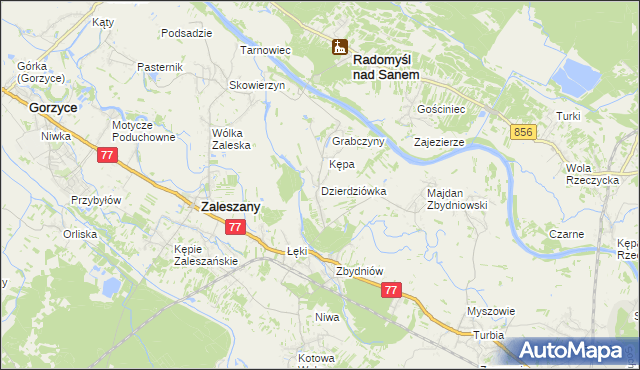 mapa Dzierdziówka, Dzierdziówka na mapie Targeo