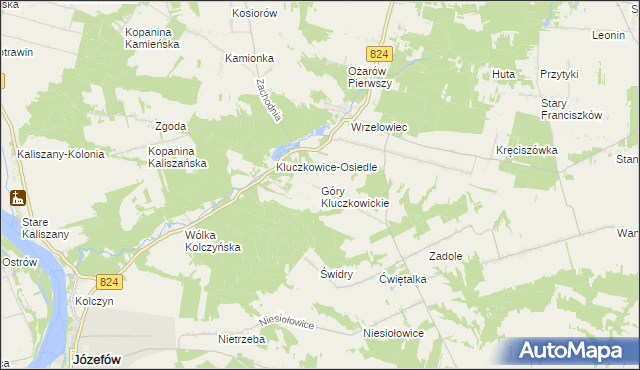 mapa Góry Kluczkowickie, Góry Kluczkowickie na mapie Targeo