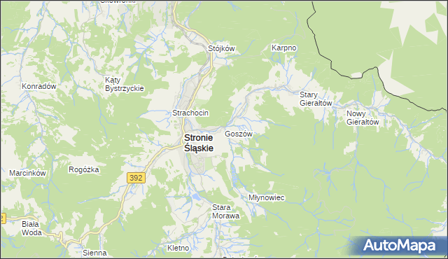 mapa Goszów, Goszów na mapie Targeo