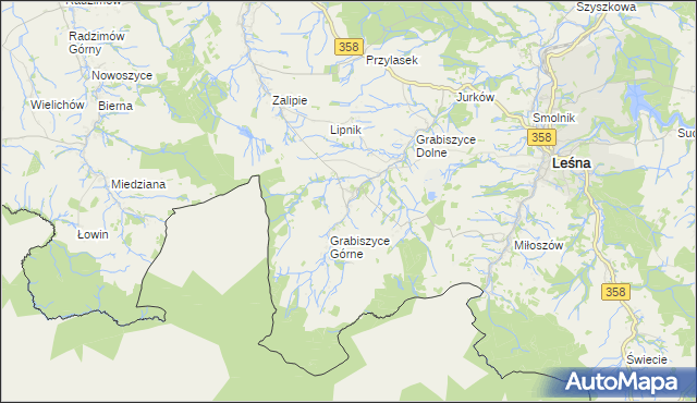 mapa Grabiszyce Średnie, Grabiszyce Średnie na mapie Targeo