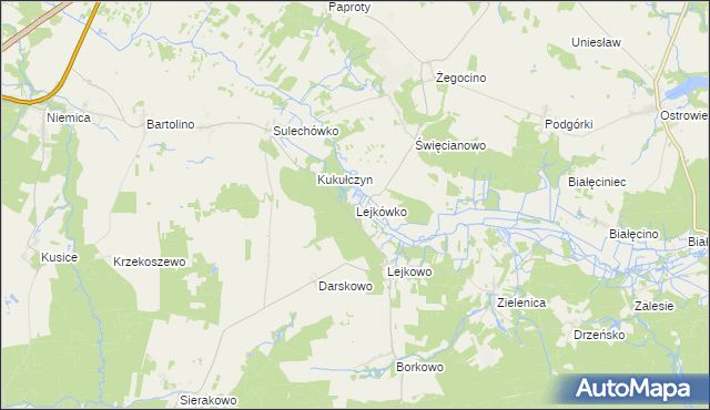 mapa Lejkówko, Lejkówko na mapie Targeo