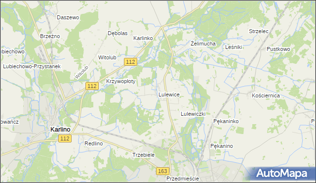 mapa Lulewice, Lulewice na mapie Targeo
