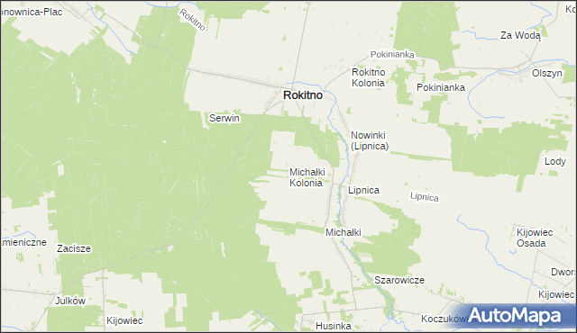 mapa Michałki Kolonia, Michałki Kolonia na mapie Targeo