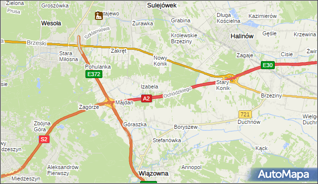 mapa Michałówek gmina Wiązowna, Michałówek gmina Wiązowna na mapie Targeo