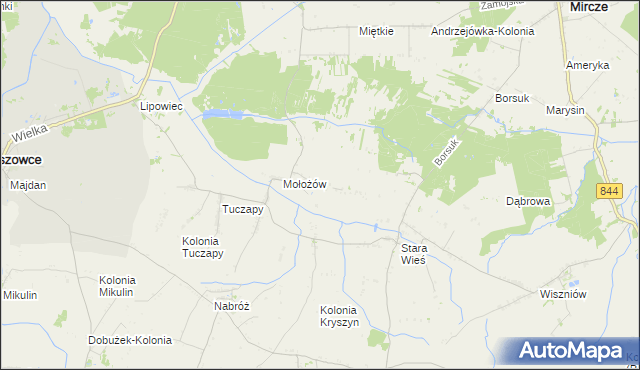 mapa Mołożów-Kolonia, Mołożów-Kolonia na mapie Targeo