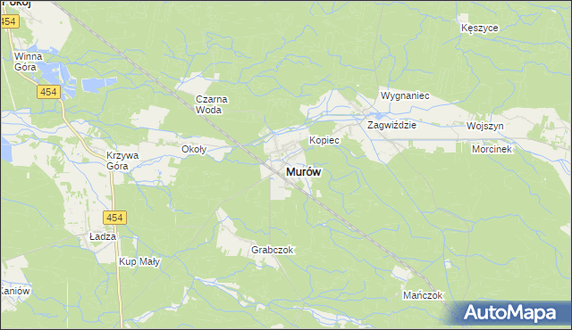 mapa Murów, Murów na mapie Targeo