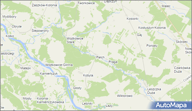 mapa Pełch, Pełch na mapie Targeo