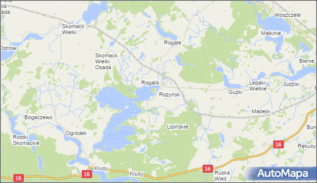 mapa Rożyńsk, Rożyńsk na mapie Targeo