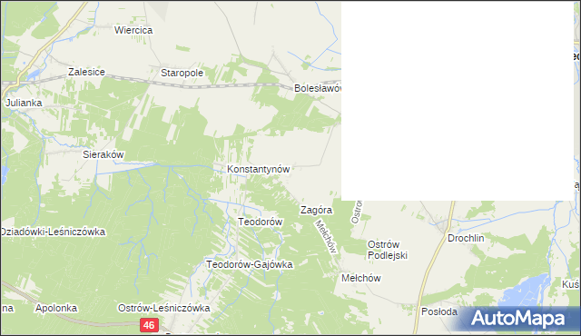 mapa Skrajniwa, Skrajniwa na mapie Targeo