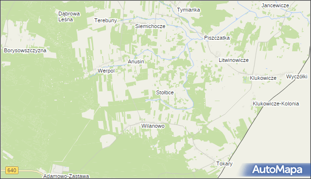 mapa Stołbce, Stołbce na mapie Targeo