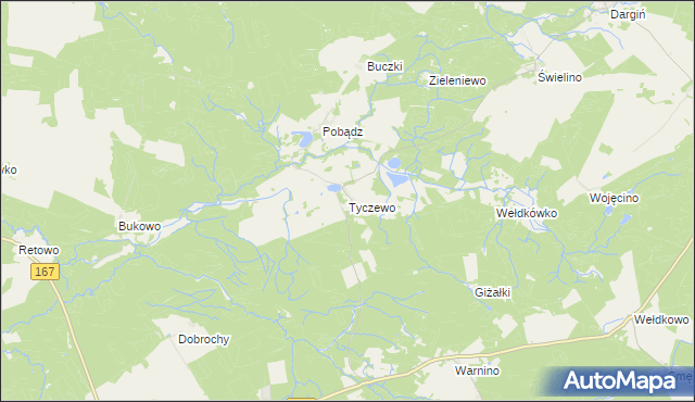 mapa Tyczewo, Tyczewo na mapie Targeo
