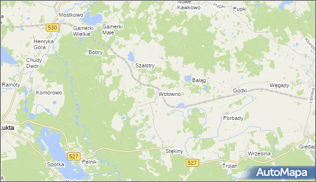 mapa Wołowno, Wołowno na mapie Targeo