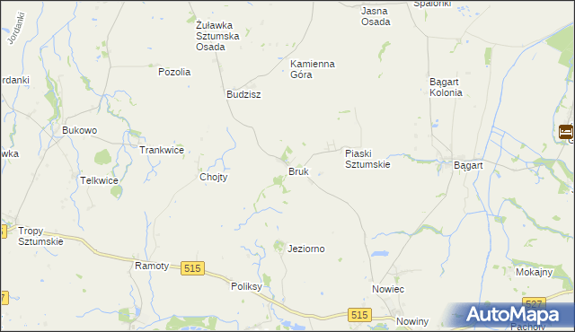 mapa Bruk gmina Dzierzgoń, Bruk gmina Dzierzgoń na mapie Targeo