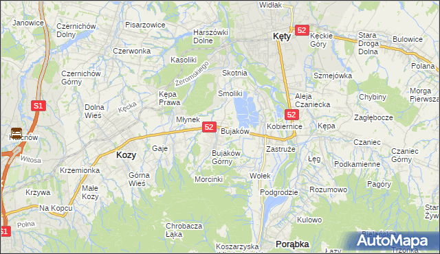 mapa Bujaków, Bujaków na mapie Targeo