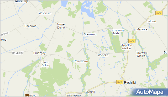 mapa Grądowy Młyn, Grądowy Młyn na mapie Targeo