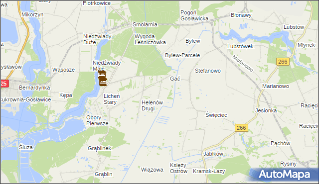 mapa Helenów Pierwszy gmina Kramsk, Helenów Pierwszy gmina Kramsk na mapie Targeo