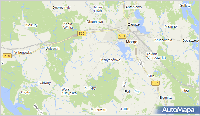 mapa Jędrychówko, Jędrychówko na mapie Targeo