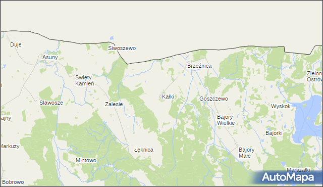 mapa Kałki gmina Srokowo, Kałki gmina Srokowo na mapie Targeo