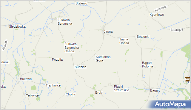 mapa Kamienna Góra gmina Dzierzgoń, Kamienna Góra gmina Dzierzgoń na mapie Targeo