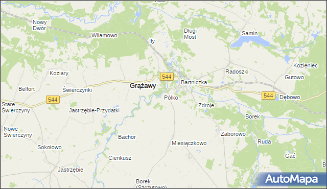 mapa Pólko gmina Górzno, Pólko gmina Górzno na mapie Targeo