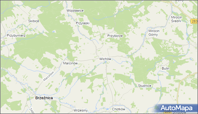 mapa Wichów, Wichów na mapie Targeo