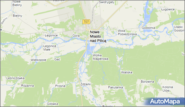 mapa Wólka Magierowa, Wólka Magierowa na mapie Targeo