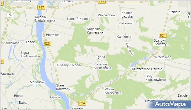 mapa Zgoda gmina Łaziska, Zgoda gmina Łaziska na mapie Targeo