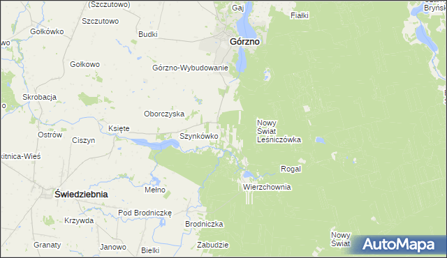 mapa Karw gmina Górzno, Karw gmina Górzno na mapie Targeo