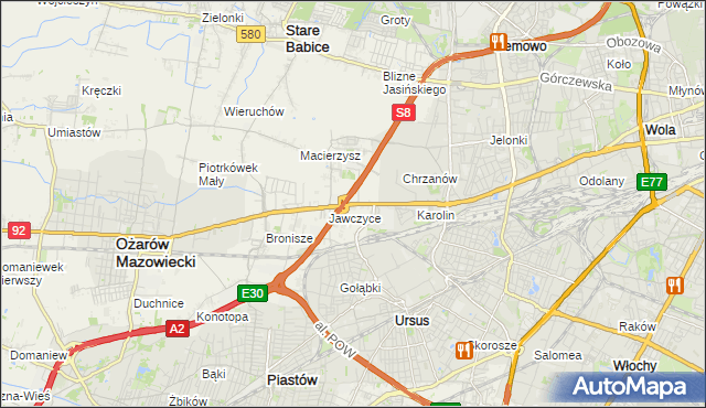 mapa Mory gmina Ożarów Mazowiecki, Mory gmina Ożarów Mazowiecki na mapie Targeo