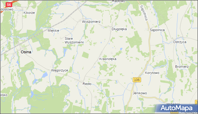 mapa Krasnołęka, Krasnołęka na mapie Targeo