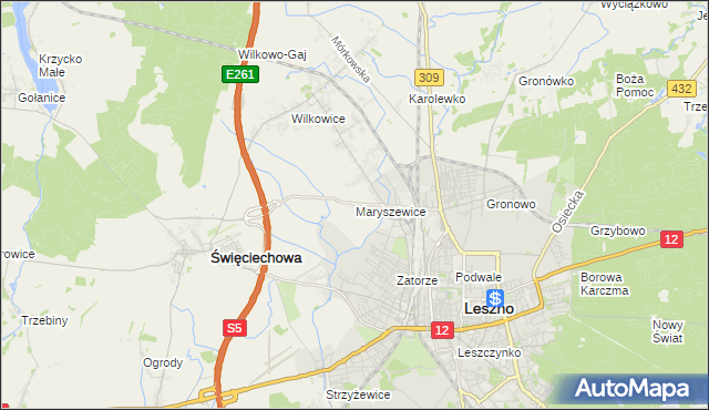 mapa Maryszewice, Maryszewice na mapie Targeo