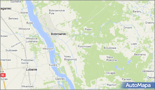 mapa Polichnowo, Polichnowo na mapie Targeo