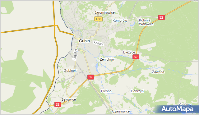 mapa Żenichów, Żenichów na mapie Targeo