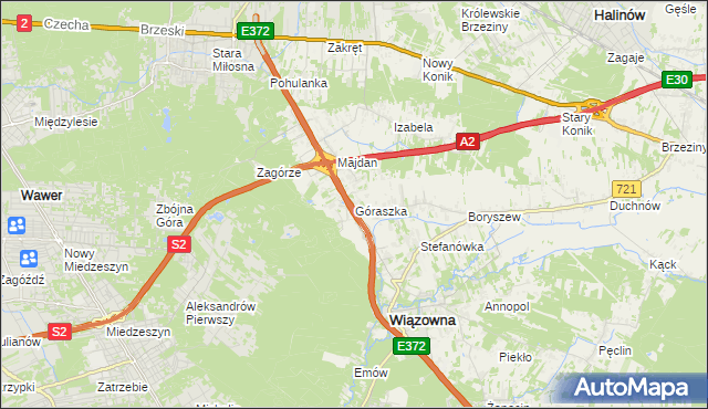 mapa Góraszka, Góraszka na mapie Targeo