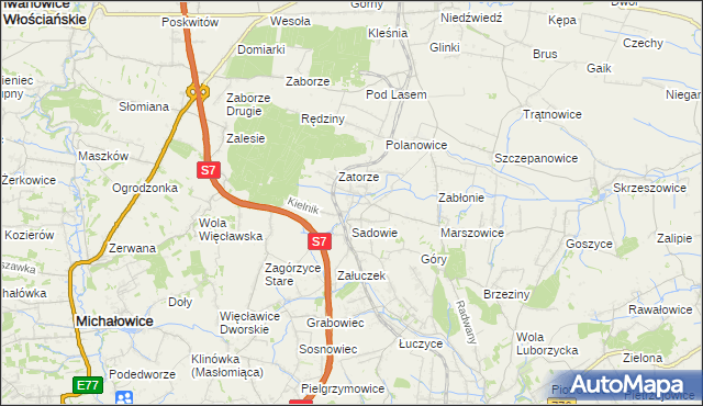 mapa Goszcza, Goszcza na mapie Targeo