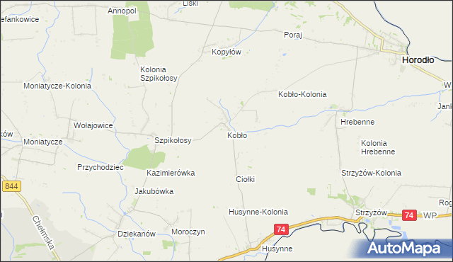 mapa Kobło, Kobło na mapie Targeo