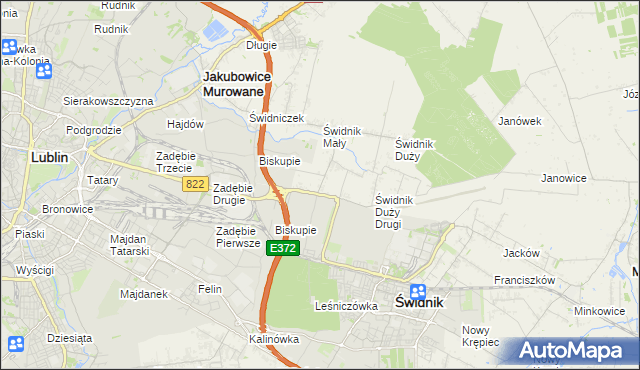 mapa Kolonia Świdnik Mały, Kolonia Świdnik Mały na mapie Targeo