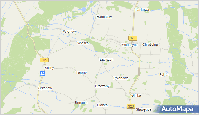mapa Łagiszyn, Łagiszyn na mapie Targeo