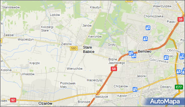 mapa Latchorzew, Latchorzew na mapie Targeo