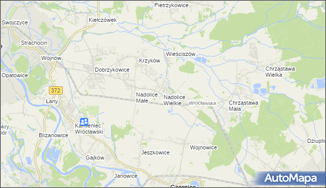 mapa Nadolice Wielkie, Nadolice Wielkie na mapie Targeo