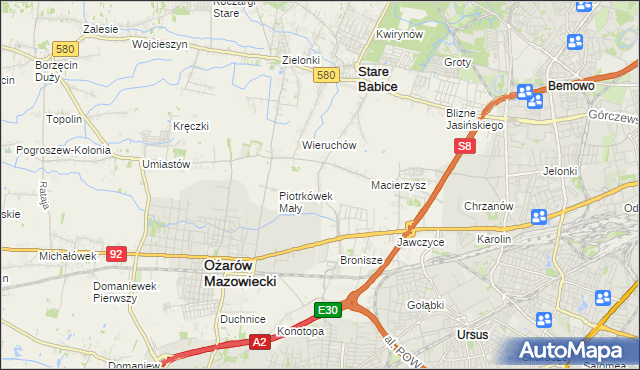 mapa Piotrkówek Duży, Piotrkówek Duży na mapie Targeo