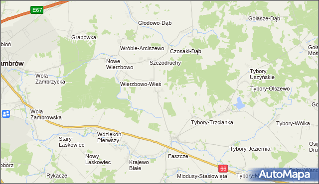 mapa Rębiszewo-Studzianki, Rębiszewo-Studzianki na mapie Targeo
