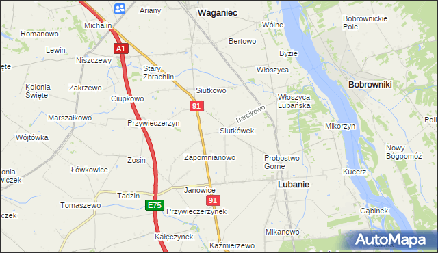 mapa Siutkówek, Siutkówek na mapie Targeo