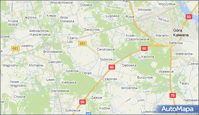 mapa Sobików, Sobików na mapie Targeo