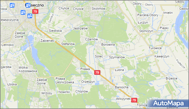 mapa Solec gmina Góra Kalwaria, Solec gmina Góra Kalwaria na mapie Targeo